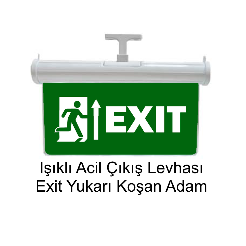 Işıklı Acil Çıkış Levhası (Exit Yukarı Koşan Adam) GN-AC12